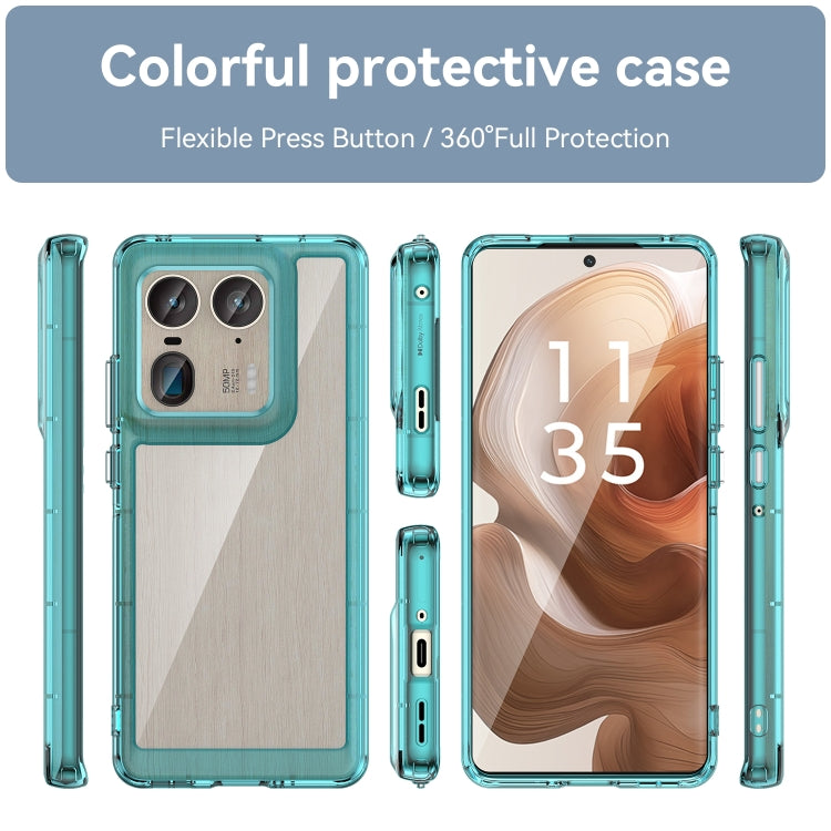For Motorola Edge 50 Ultra Global Colorful Series Acrylic Hybrid TPU Phone Case