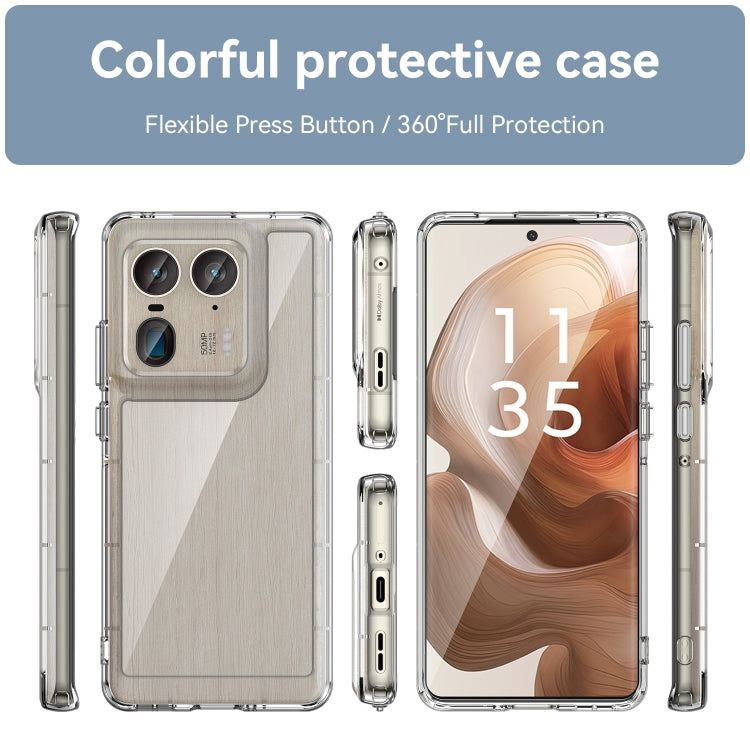 For Motorola Edge 50 Ultra Global Colorful Series Acrylic Hybrid TPU Phone Case