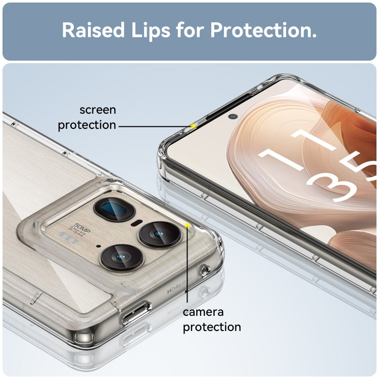 For Motorola Edge 50 Ultra Global Colorful Series Acrylic Hybrid TPU Phone Case