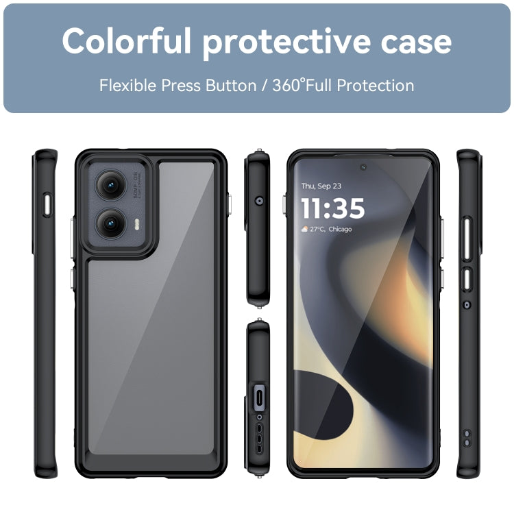 For Motorola Edge 2024 Colorful Series Acrylic Hybrid TPU Phone Case