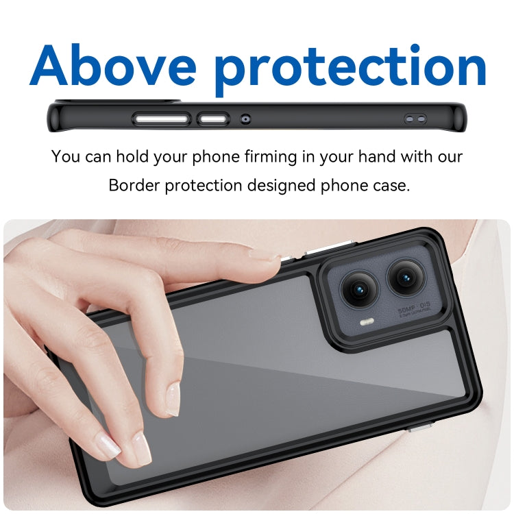 For Motorola Edge 2024 Colorful Series Acrylic Hybrid TPU Phone Case