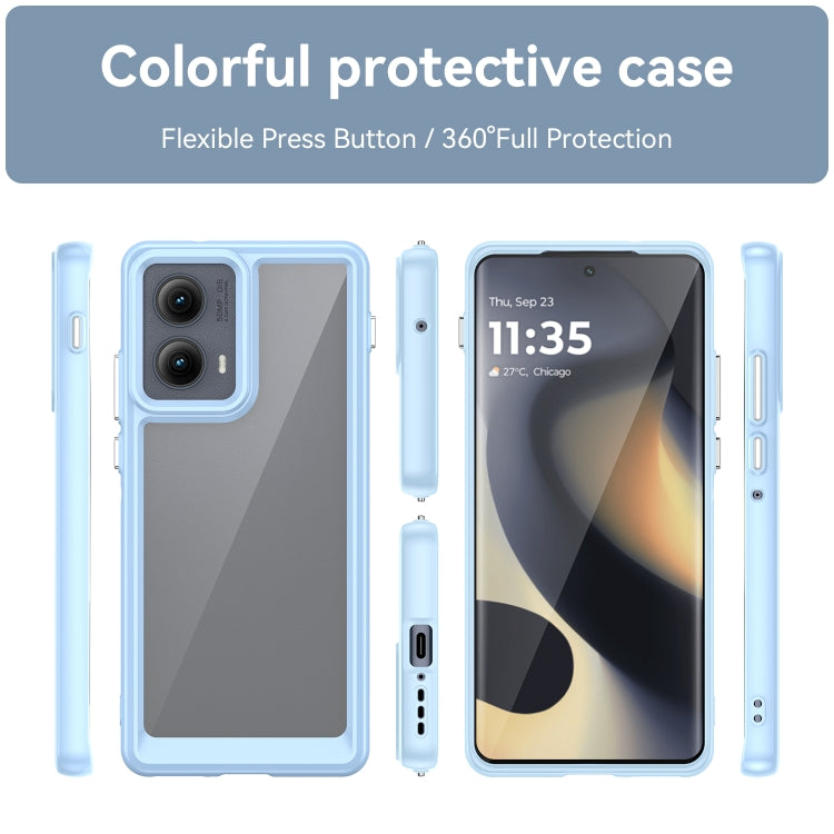 For Motorola Edge 2024 Colorful Series Acrylic Hybrid TPU Phone Case