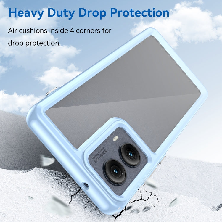 For Motorola Edge 2024 Colorful Series Acrylic Hybrid TPU Phone Case