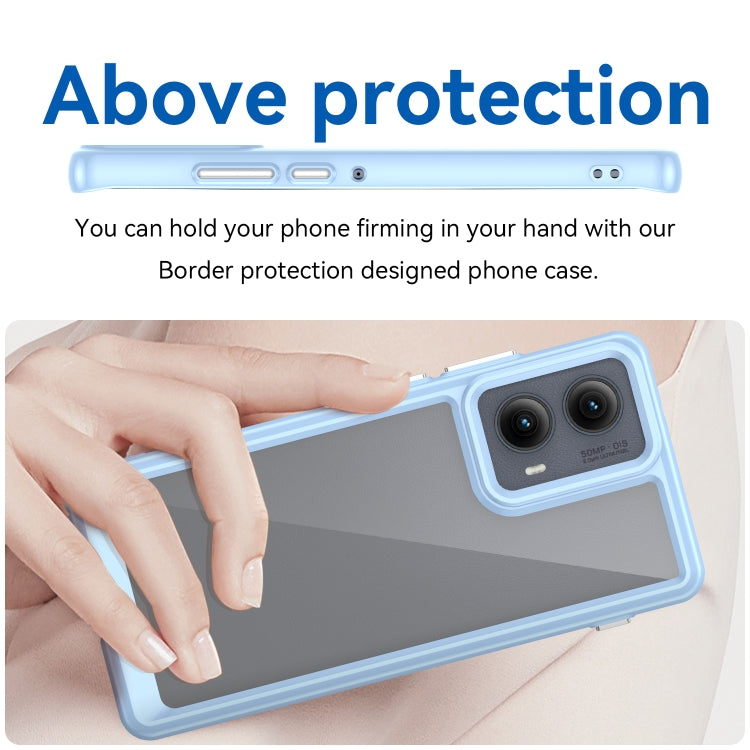 For Motorola Edge 2024 Colorful Series Acrylic Hybrid TPU Phone Case