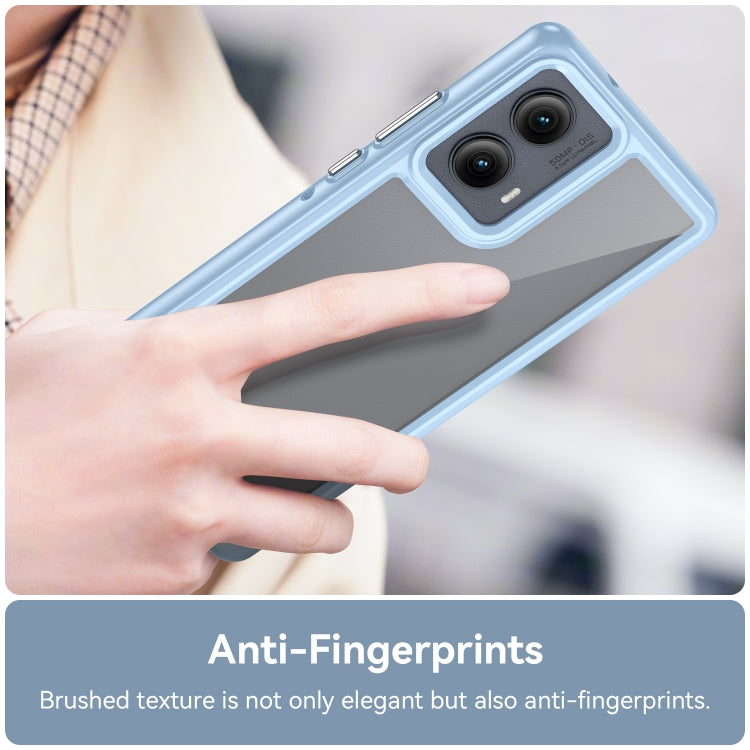 For Motorola Edge 2024 Colorful Series Acrylic Hybrid TPU Phone Case