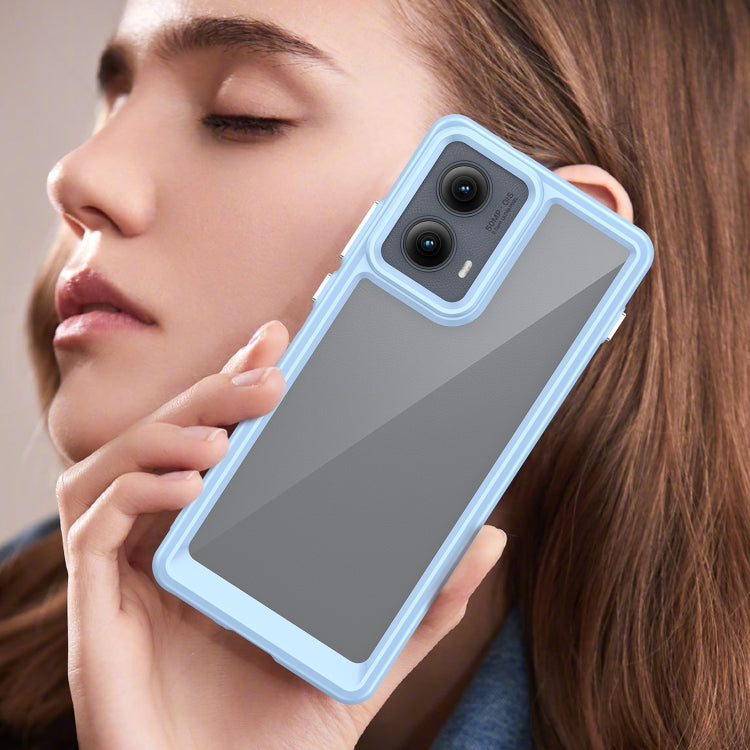 For Motorola Edge 2024 Colorful Series Acrylic Hybrid TPU Phone Case