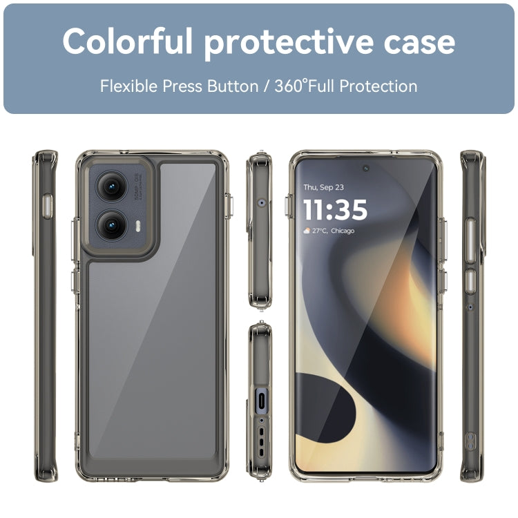 For Motorola Edge 2024 Colorful Series Acrylic Hybrid TPU Phone Case