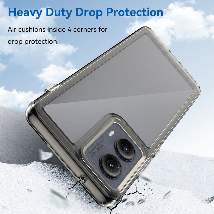 For Motorola Edge 2024 Colorful Series Acrylic Hybrid TPU Phone Case