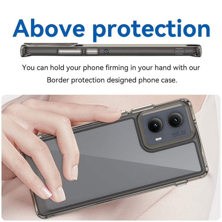 For Motorola Edge 2024 Colorful Series Acrylic Hybrid TPU Phone Case