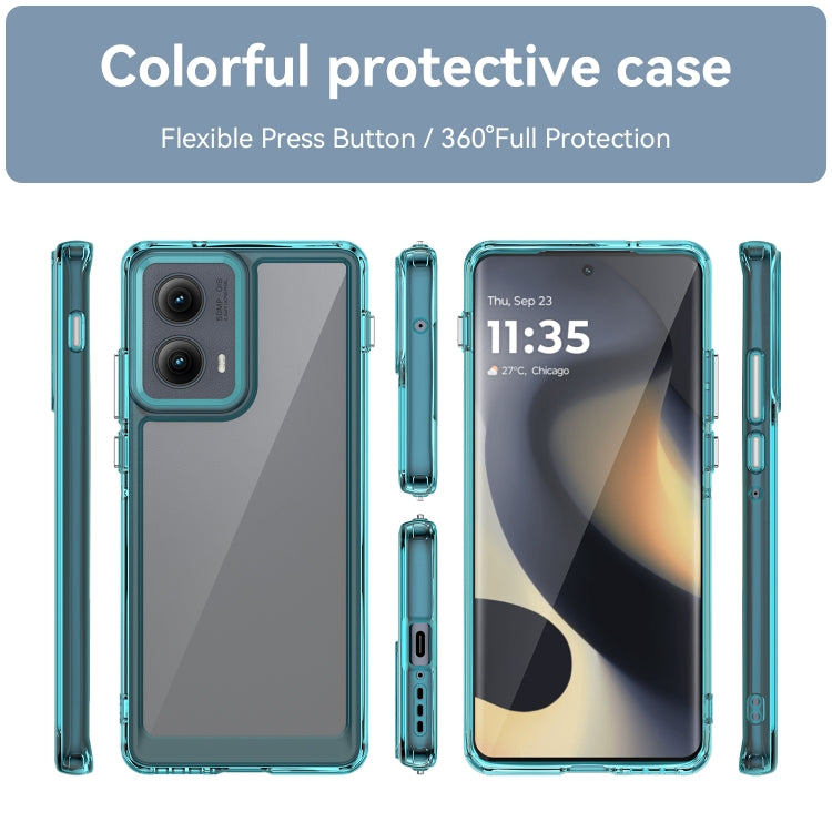 For Motorola Edge 2024 Colorful Series Acrylic Hybrid TPU Phone Case