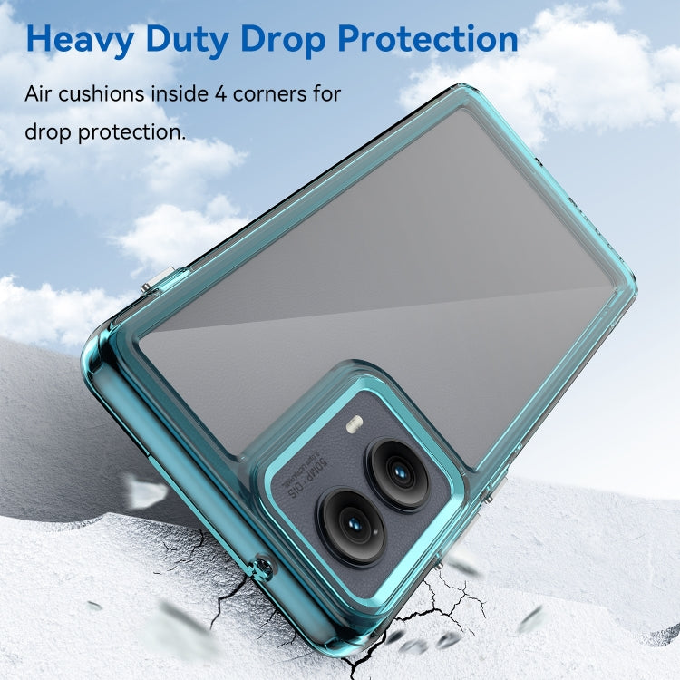 For Motorola Edge 2024 Colorful Series Acrylic Hybrid TPU Phone Case