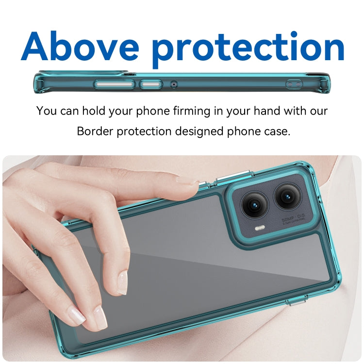 For Motorola Edge 2024 Colorful Series Acrylic Hybrid TPU Phone Case