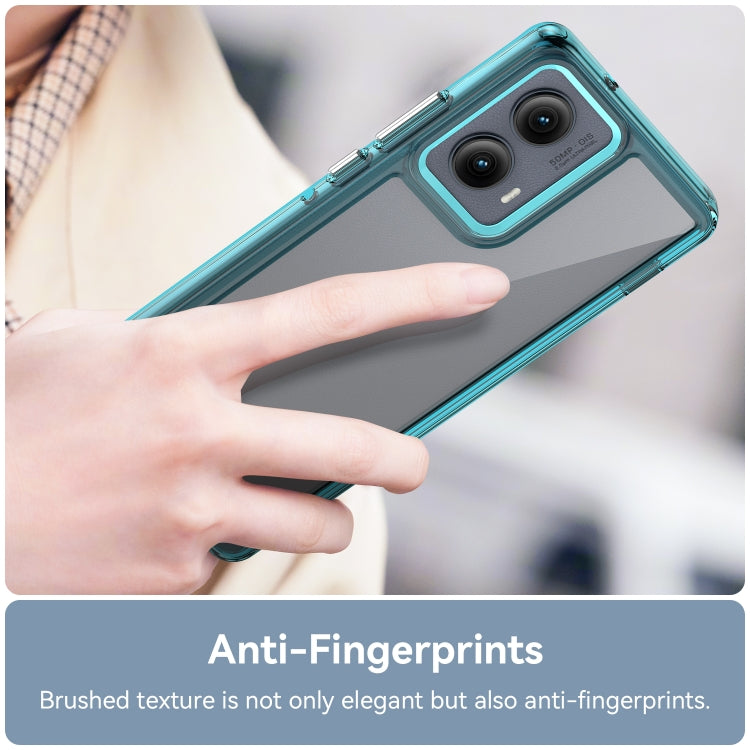 For Motorola Edge 2024 Colorful Series Acrylic Hybrid TPU Phone Case