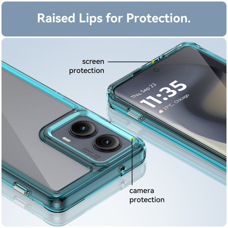 For Motorola Edge 2024 Colorful Series Acrylic Hybrid TPU Phone Case