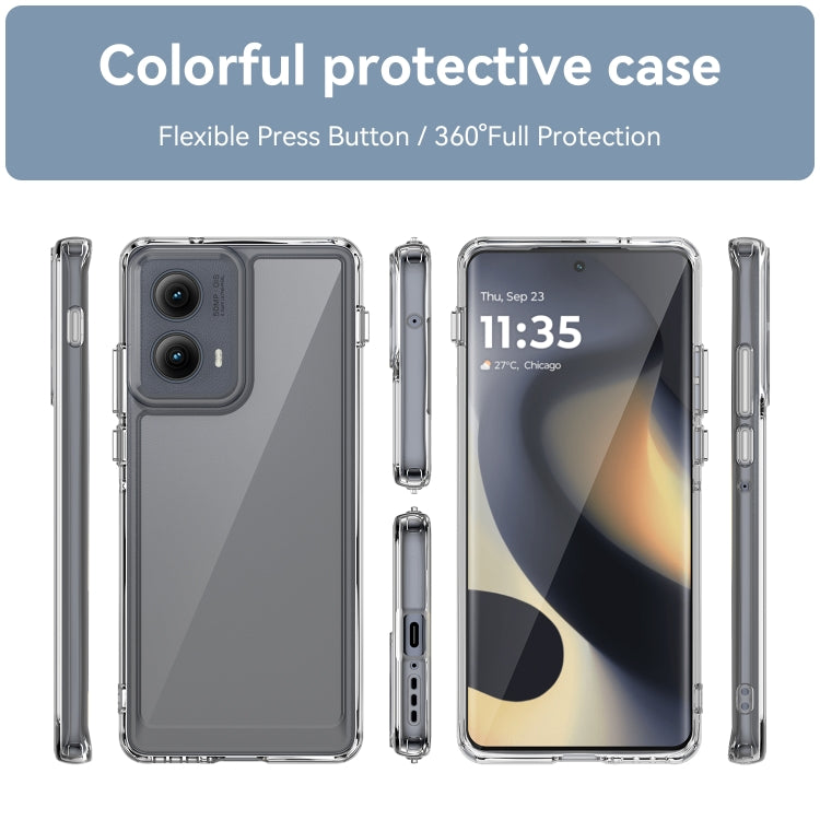 For Motorola Edge 2024 Colorful Series Acrylic Hybrid TPU Phone Case