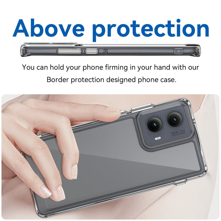 For Motorola Edge 2024 Colorful Series Acrylic Hybrid TPU Phone Case