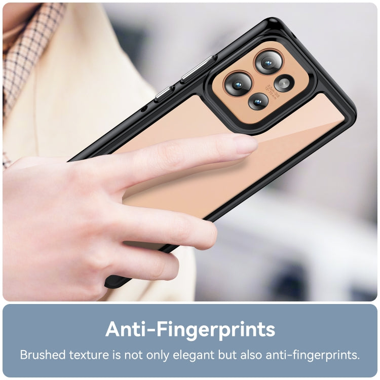 For Motorola Edge 50 Colorful Series Acrylic Hybrid TPU Phone Case