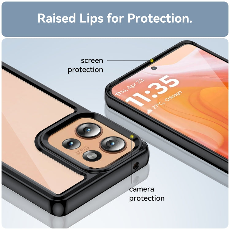 For Motorola Edge 50 Colorful Series Acrylic Hybrid TPU Phone Case