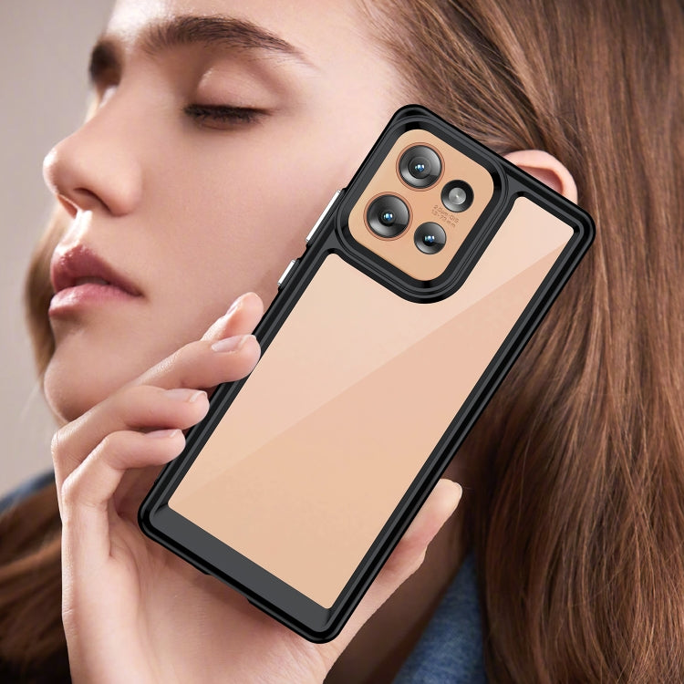 For Motorola Edge 50 Colorful Series Acrylic Hybrid TPU Phone Case