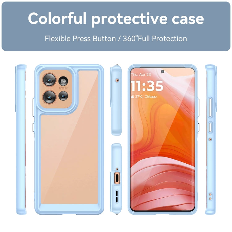 For Motorola Edge 50 Colorful Series Acrylic Hybrid TPU Phone Case