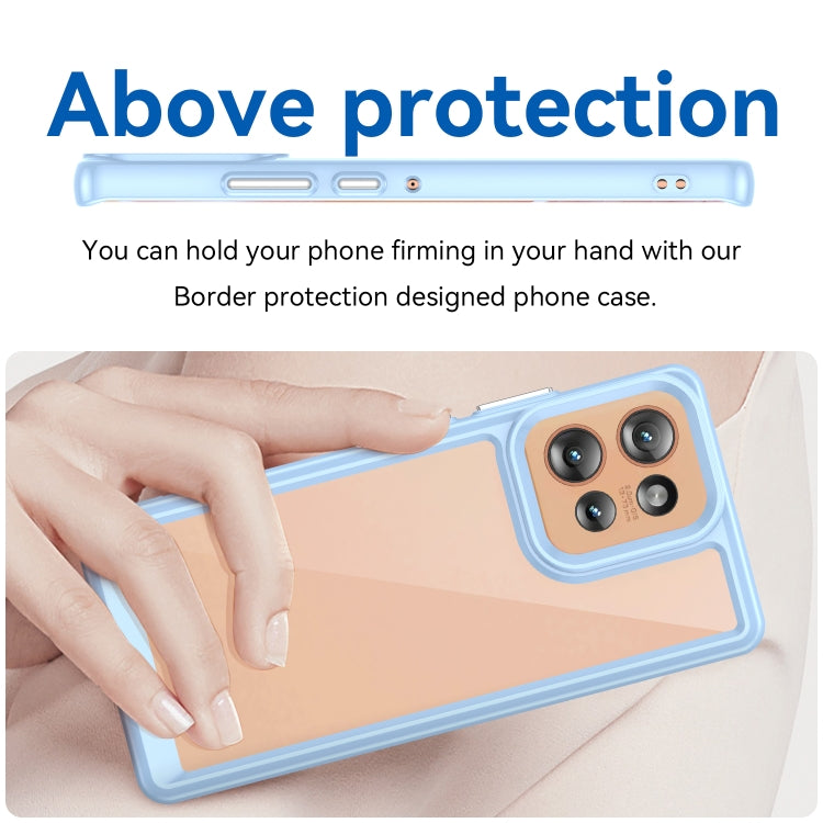 For Motorola Edge 50 Colorful Series Acrylic Hybrid TPU Phone Case