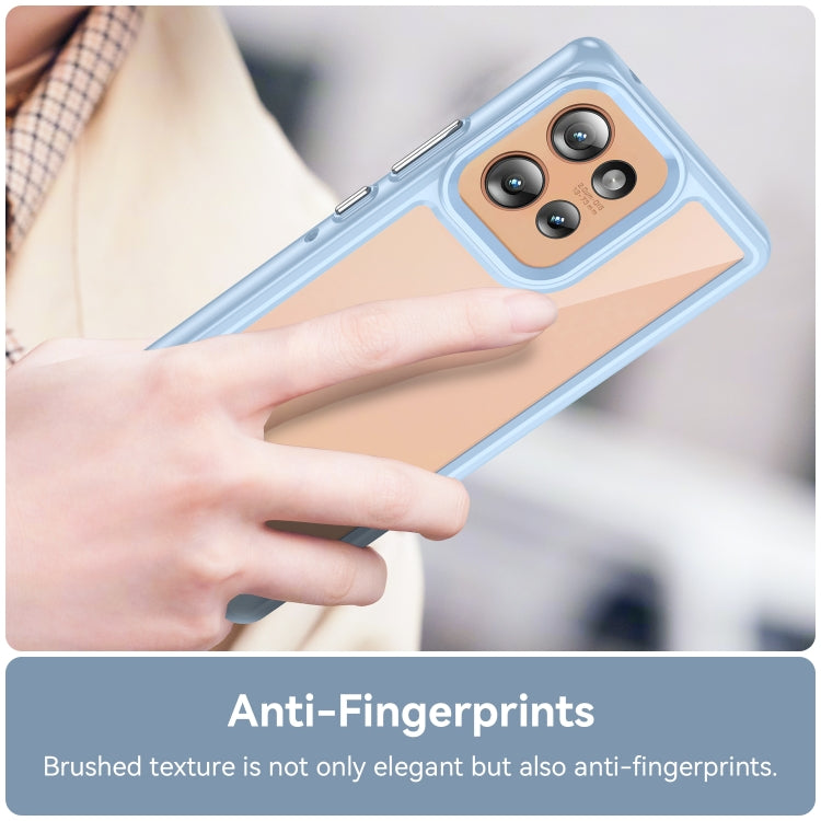 For Motorola Edge 50 Colorful Series Acrylic Hybrid TPU Phone Case