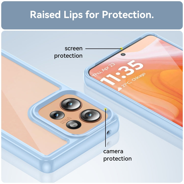 For Motorola Edge 50 Colorful Series Acrylic Hybrid TPU Phone Case
