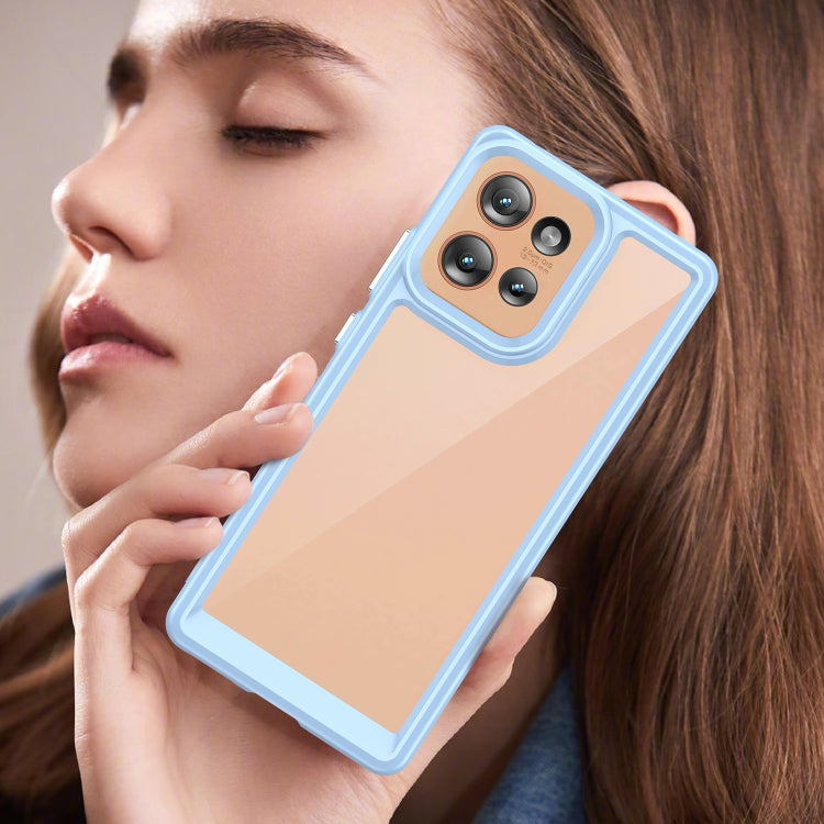 For Motorola Edge 50 Colorful Series Acrylic Hybrid TPU Phone Case