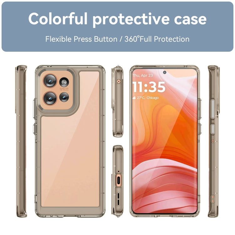 For Motorola Edge 50 Colorful Series Acrylic Hybrid TPU Phone Case