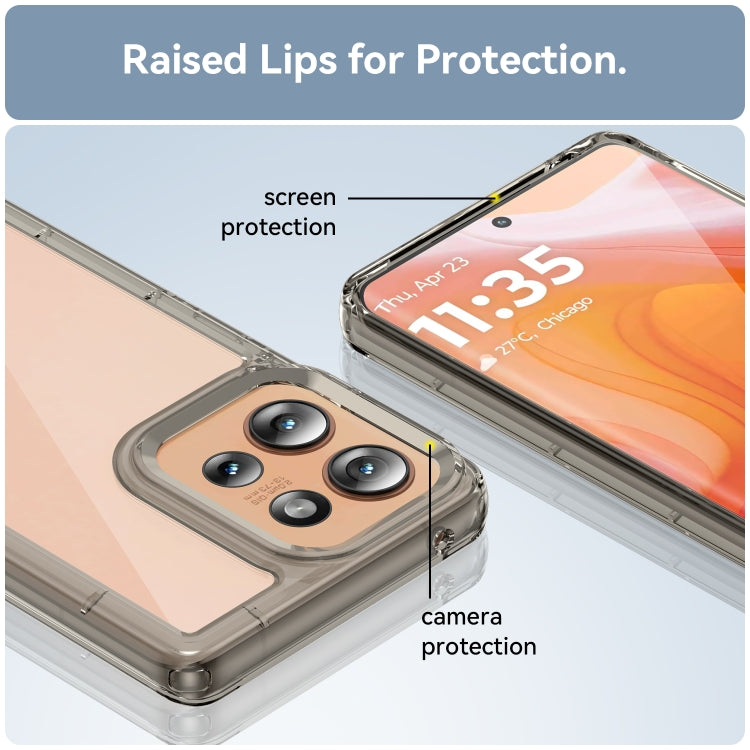 For Motorola Edge 50 Colorful Series Acrylic Hybrid TPU Phone Case