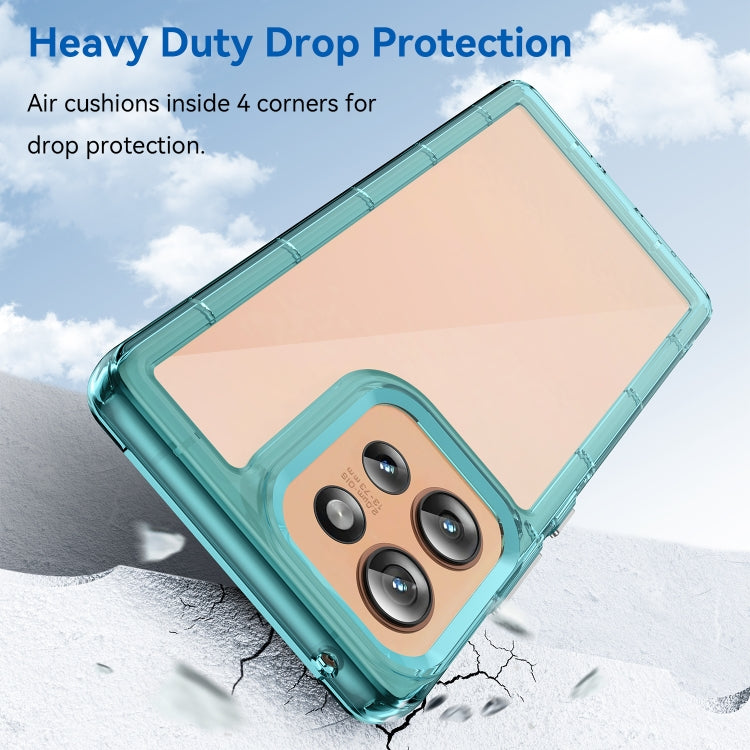 For Motorola Edge 50 Colorful Series Acrylic Hybrid TPU Phone Case