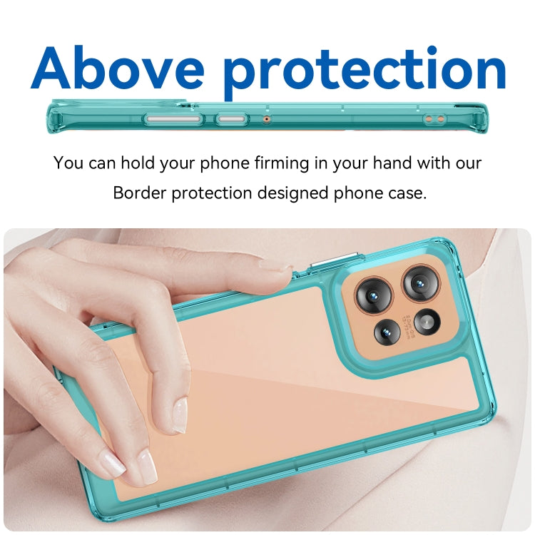 For Motorola Edge 50 Colorful Series Acrylic Hybrid TPU Phone Case