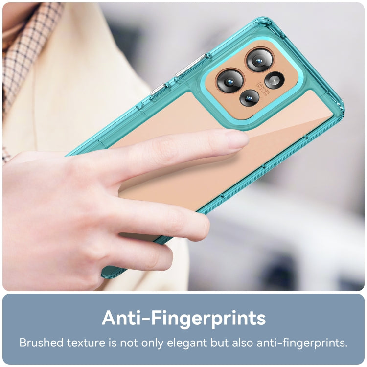 For Motorola Edge 50 Colorful Series Acrylic Hybrid TPU Phone Case