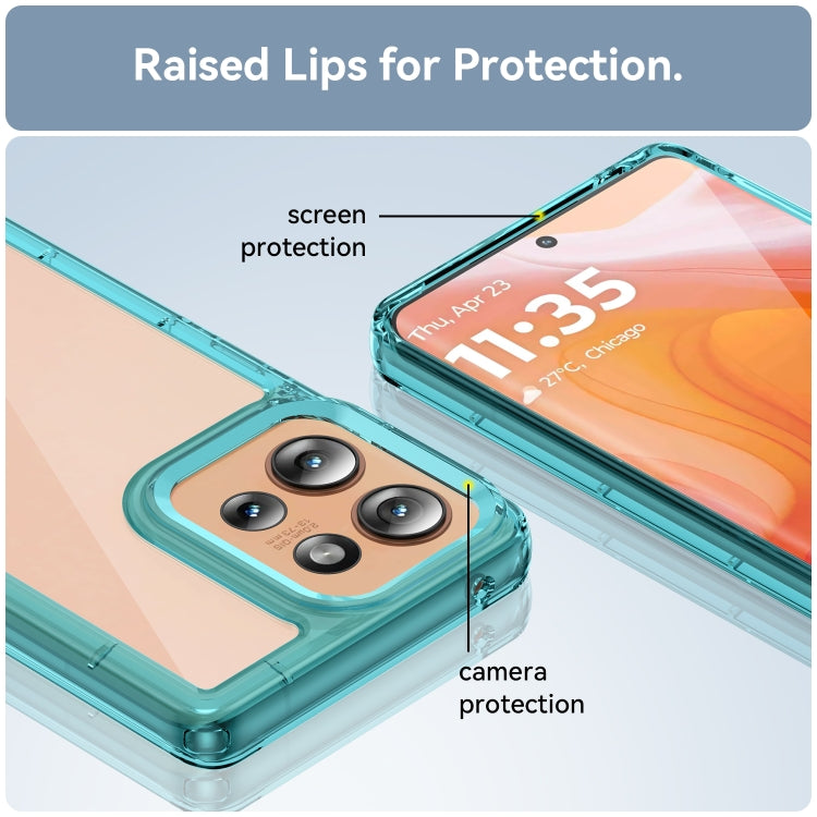 For Motorola Edge 50 Colorful Series Acrylic Hybrid TPU Phone Case