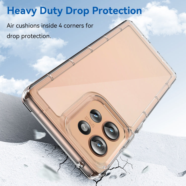 For Motorola Edge 50 Colorful Series Acrylic Hybrid TPU Phone Case