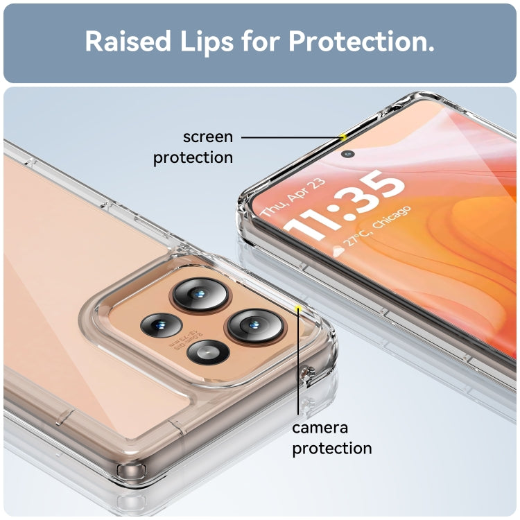 For Motorola Edge 50 Colorful Series Acrylic Hybrid TPU Phone Case