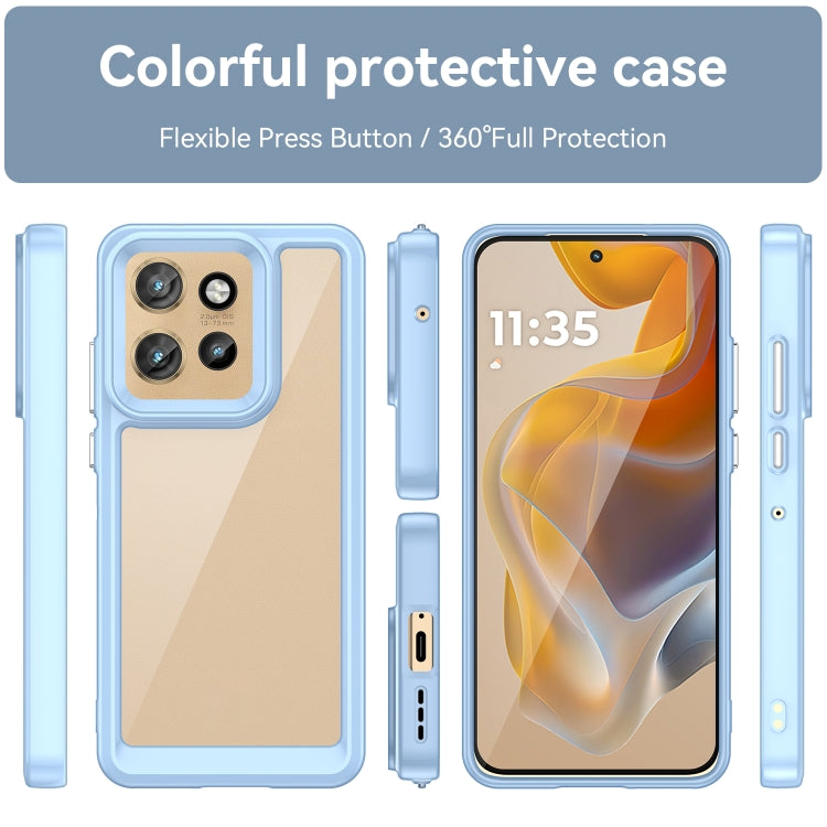 For Motorola Edge 50 Neo Colorful Series Acrylic Hybrid TPU Phone Case
