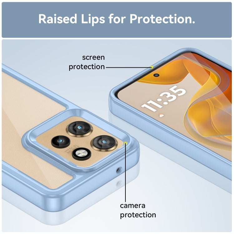 For Motorola Edge 50 Neo Colorful Series Acrylic Hybrid TPU Phone Case