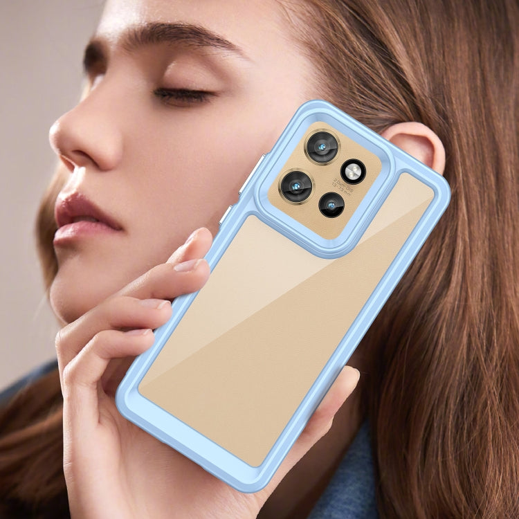 For Motorola Edge 50 Neo Colorful Series Acrylic Hybrid TPU Phone Case