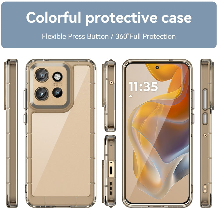 For Motorola Edge 50 Neo Colorful Series Acrylic Hybrid TPU Phone Case