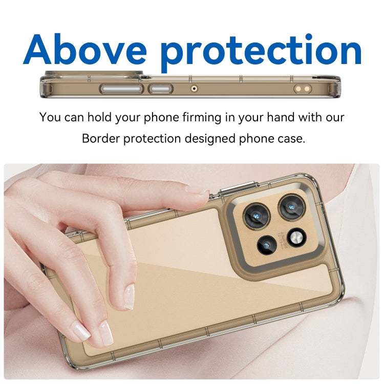 For Motorola Edge 50 Neo Colorful Series Acrylic Hybrid TPU Phone Case