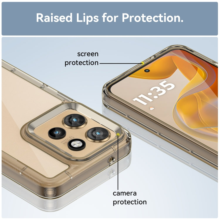 For Motorola Edge 50 Neo Colorful Series Acrylic Hybrid TPU Phone Case