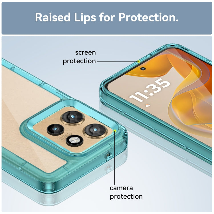For Motorola Edge 50 Neo Colorful Series Acrylic Hybrid TPU Phone Case
