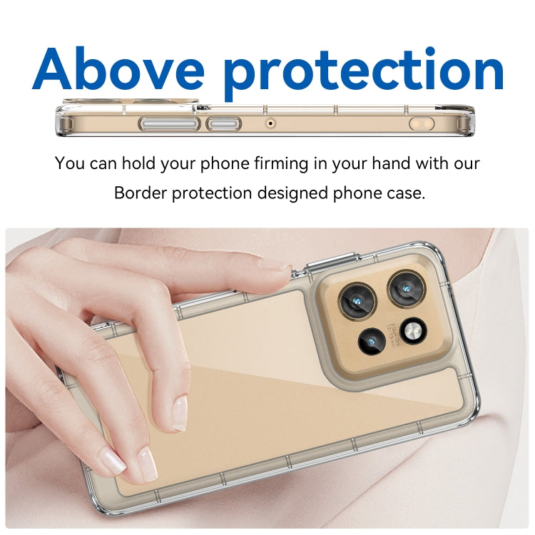 For Motorola Edge 50 Neo Colorful Series Acrylic Hybrid TPU Phone Case