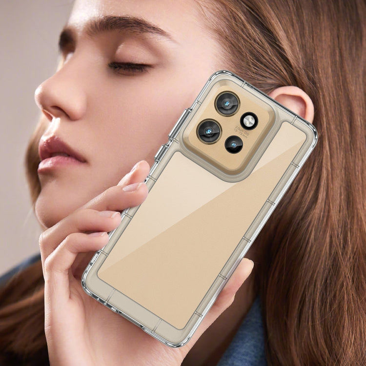 For Motorola Edge 50 Neo Colorful Series Acrylic Hybrid TPU Phone Case