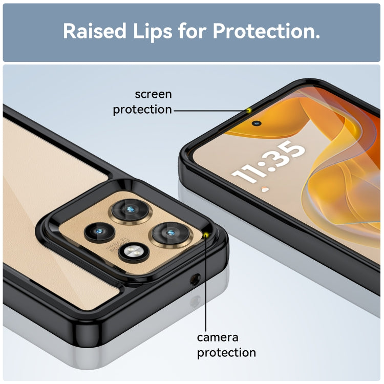 For Motorola Moto S50 Colorful Series Acrylic Hybrid TPU Phone Case