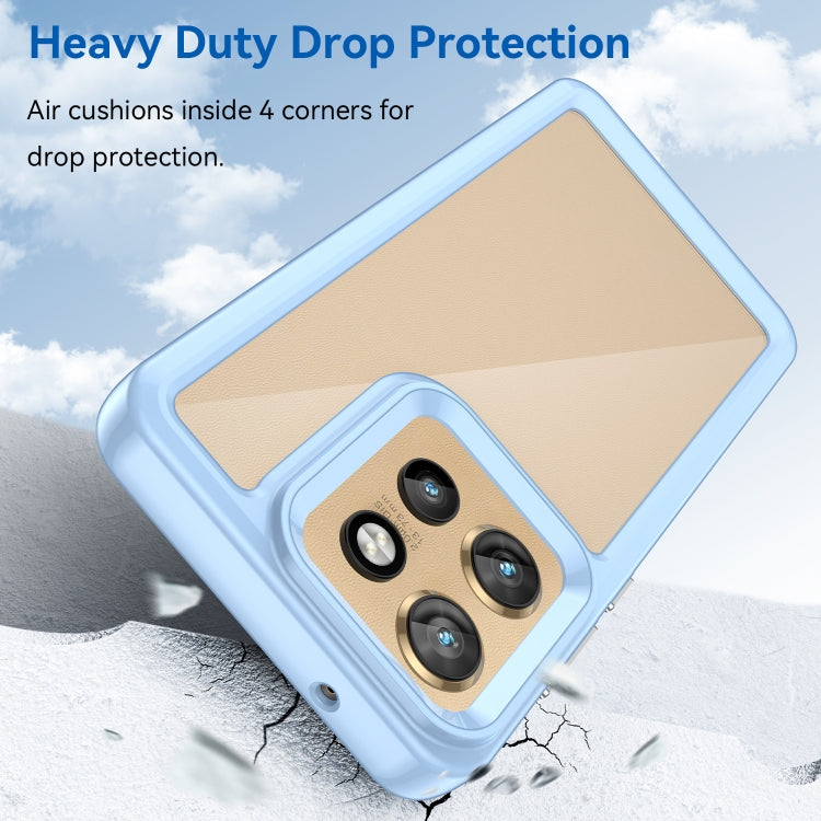 For Motorola Moto S50 Colorful Series Acrylic Hybrid TPU Phone Case