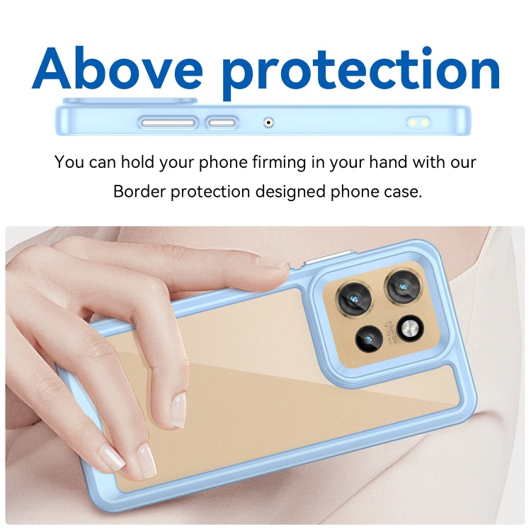 For Motorola Moto S50 Colorful Series Acrylic Hybrid TPU Phone Case