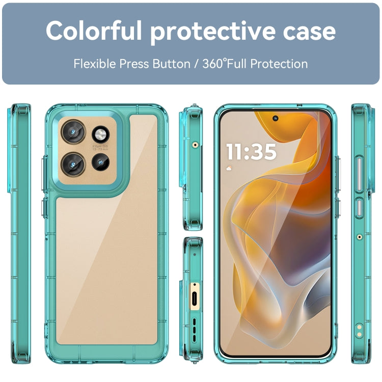 For Motorola Moto S50 Colorful Series Acrylic Hybrid TPU Phone Case