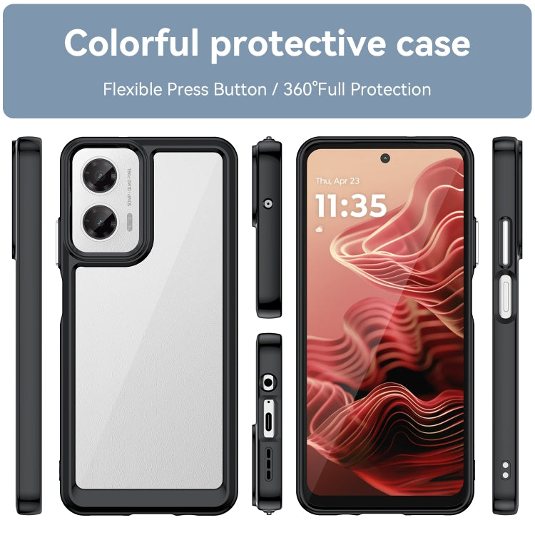 For Motorola Moto G35 5G Colorful Series Acrylic Hybrid TPU Phone Case
